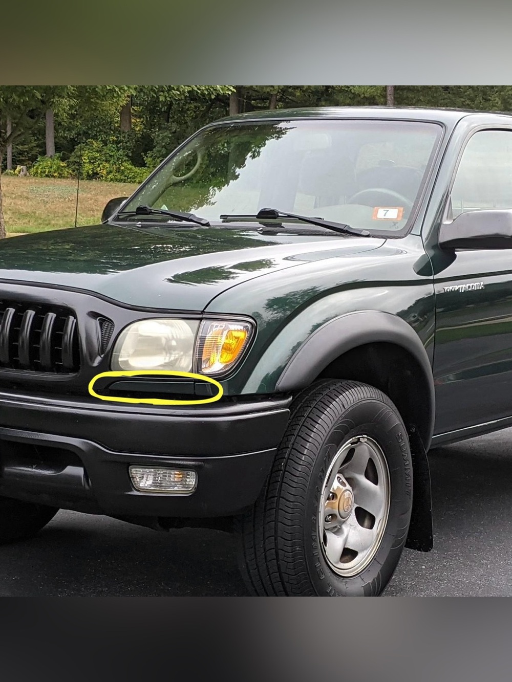 PAIR Dark Green Front Bumper Headlight Filler Trim Panel For Toyota Tacoma (01-0